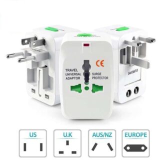 Universal International Travel Adapter ABS Multi Plug Converter Model All In 1 White