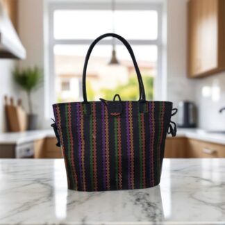 Handmade Cotton Handbag for Women, Elegant Monipuri Vanity Bag, 16-18 Inches, Stylish and Functional