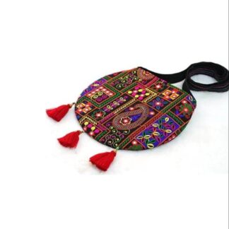 Cotton Jaipuri Handmade Multicolor Printed Hand Bag For Women