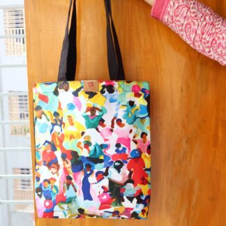 SamiaCraft Brush Watercolor Full Printed Tote Bag