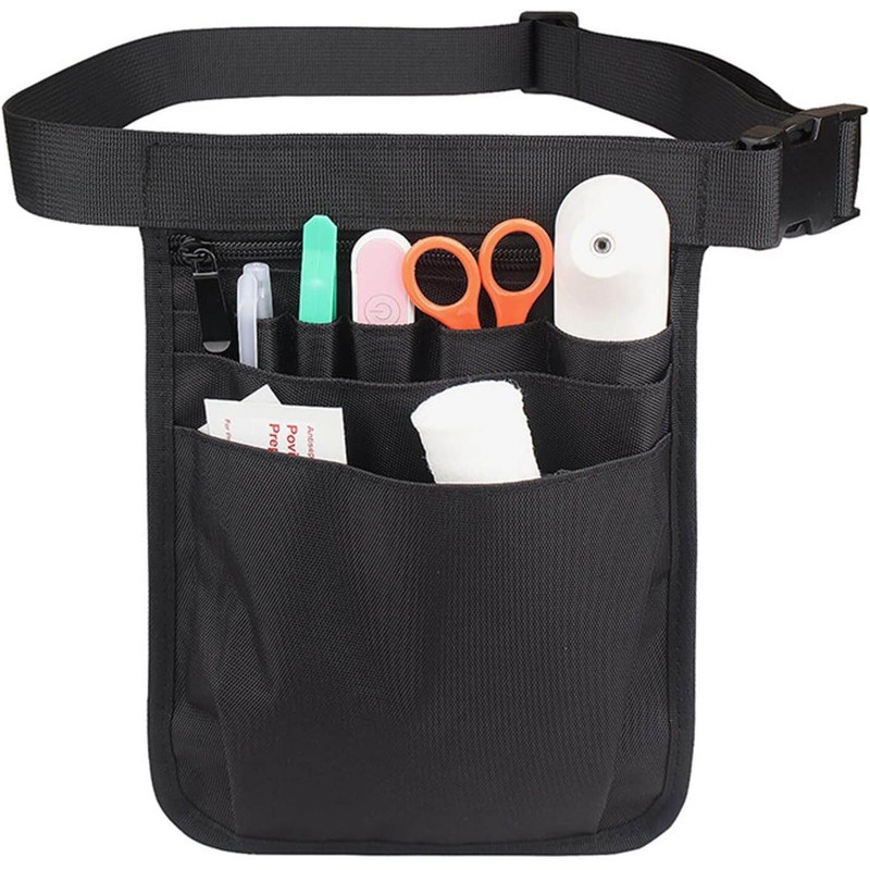 Deep Nurse Pouch, Waist Pouch, For Work, Lightweight, Water Repellent, Large Capacity, Multi-functional, Work Pouch, Storage, Nursing, Nursing Care, Beautician, Apron Bag, Unisex