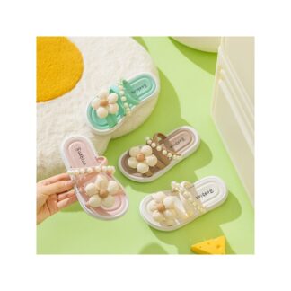 Children's summer slippers platform, footwear, suitable with a skirt, sandals, flowered, 2026 collection