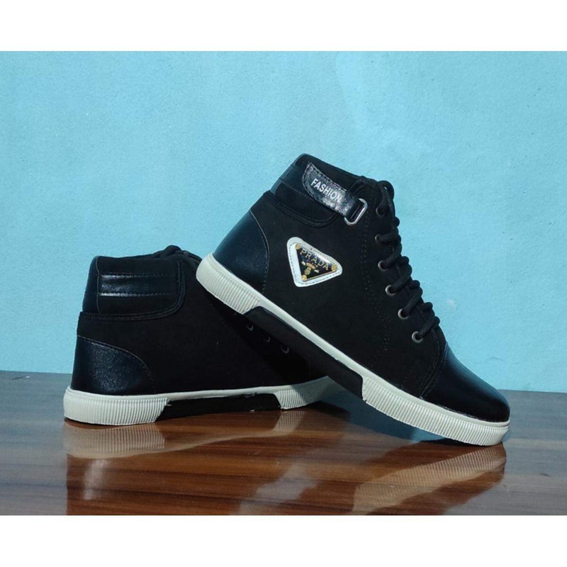 Boot converse sneakers fabrical leather lace up breathable shoes for man with material rubber sool and vans model breathable neck design - Sneakers - Shoe For Boys - Shoes For Men