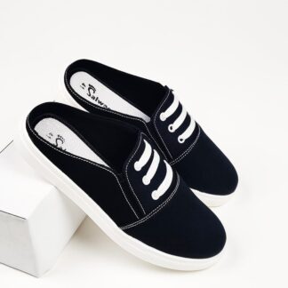 Fashionable New Trendy Black Blue Khaki And Grey Color canvas Sneakers Half Shoes For Men M005