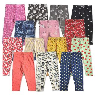 8 Pis kids Cotton Printed Leggings Set- Combo Pack Boys & Girls