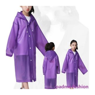 Kids Raincoat for Girls and Boys, Purple (6 to 10 Yrs)