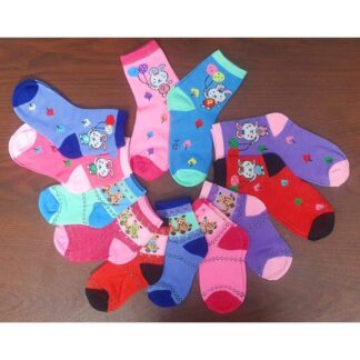 Baby/Kids 6 pair random color and design new stylish colorful short socks
