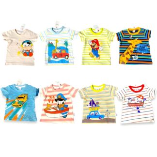 Blukids SUPER LIGHT Cotton Summer stripe T-Shirts for Babies  3 month to 24 month| Lightweight, Breathable Tees for Boys & Girls | Age 3-24 Months  Trendy Designs for Summer Comfor