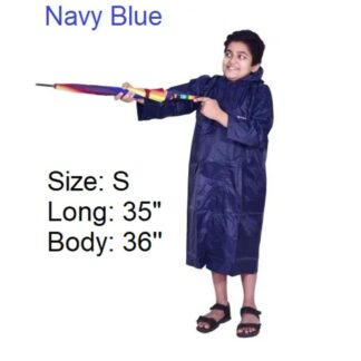 PVC - Polyester Raincoat For baby or Kids ( Boy or Girl )- Navy Blue
