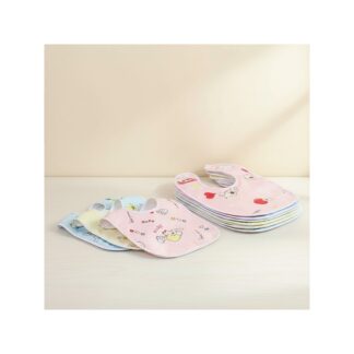 3 Piece Soft Cotton Elegant Stylish Bibs For Kids Infant Feeding Drool Catcher Washable Absorbent