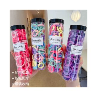 100 Pcs/set Baby Girl Rubber Bands Kids Elastic Hair Bands for Children Mixed Colors Mini Ponytail Holder Baby Hair Accessories