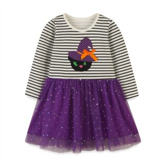 Jumping Meters 2-7T Halloween Girls Dresses Autumn Spring Baby Clothing Mesh Skirt Party Kids Dresses Fashion Costume
