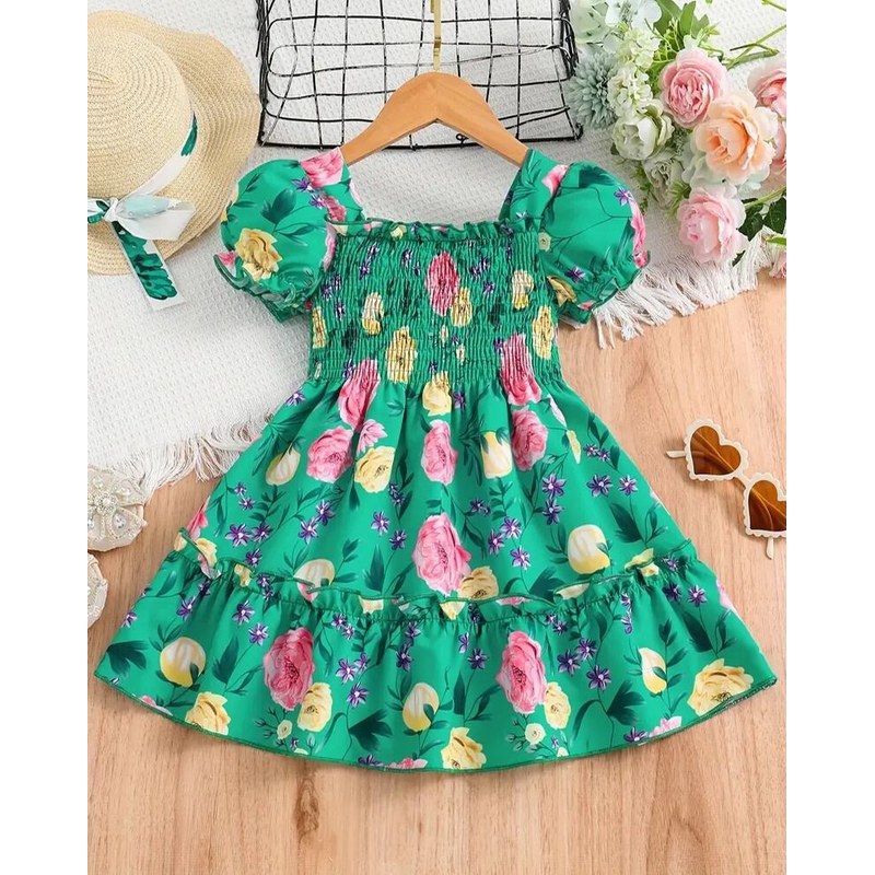 New Attractive Design Baby Girls Beautiful Party Dress 3D Digital Print Baby Dress for 3-12Yrs