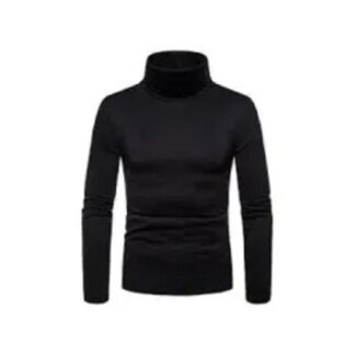 Men’s High Neck Texture sweater Black