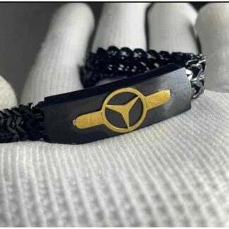 Mercedes Benz Stainless Steel Men’s Bracelet | Black