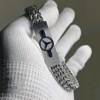Mercedes Benz Stainless Steel Men’s Bracelet | Silver