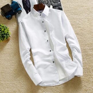 New Long Sleeve Casual White Shirt For Men