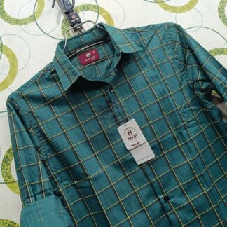 Men’s Premium Check Shirt – Stylish Casual & Formal Wear (Green)