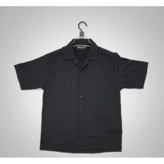 Cuban collar drop shoulder shirt for men