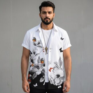 100% qualifull Half Sleeve Stize Cotton Shirt For Men