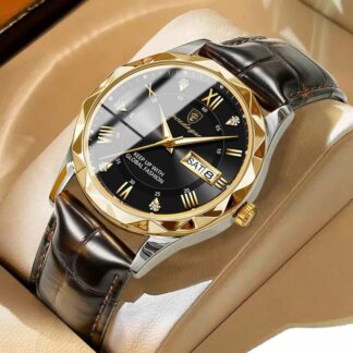 POYDAGOR 615 Round Dial Belt Watch