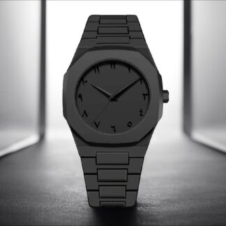 Arabic Watch Waterproof Men's Quartz Watch Black PC Plastic watch for men - Aura Arabic Watch - Black