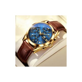 Men Leather Analoge Quartz Fashion Watch for Men