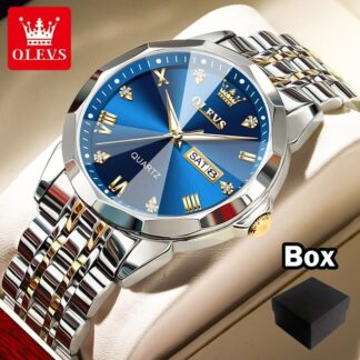 OLE_VS 9931 Watches Diamond Business Dress Analog Quartz Stainless Steel Date Luxury Casual Fashion Wrist Watch For Men [ Fan Made ]