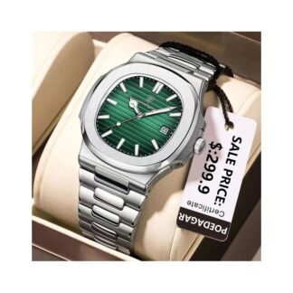Poedagar 613 Men's Luxury Business Quartz Watch – Stainless Steel Strap