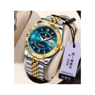 Poedagar 910 Stainless Steel Quartz Watch for Men – Classic Business Wristwatch