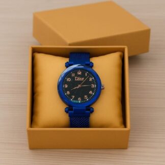 Magnetic Wrist Watch for girls and women - Number Dial - Watch For Women - Ladies Watch | Blue