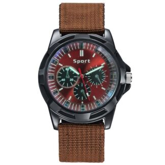 Fabric Canvas Strap Casual Cool Round Dial Wrist Watch for men - Watch For Men - Watch - Watch For Men - Watch - ঘড়ি