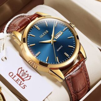 Olevs 6898 PU Leather Analoge Wrist Watch For Men {Fan Made}