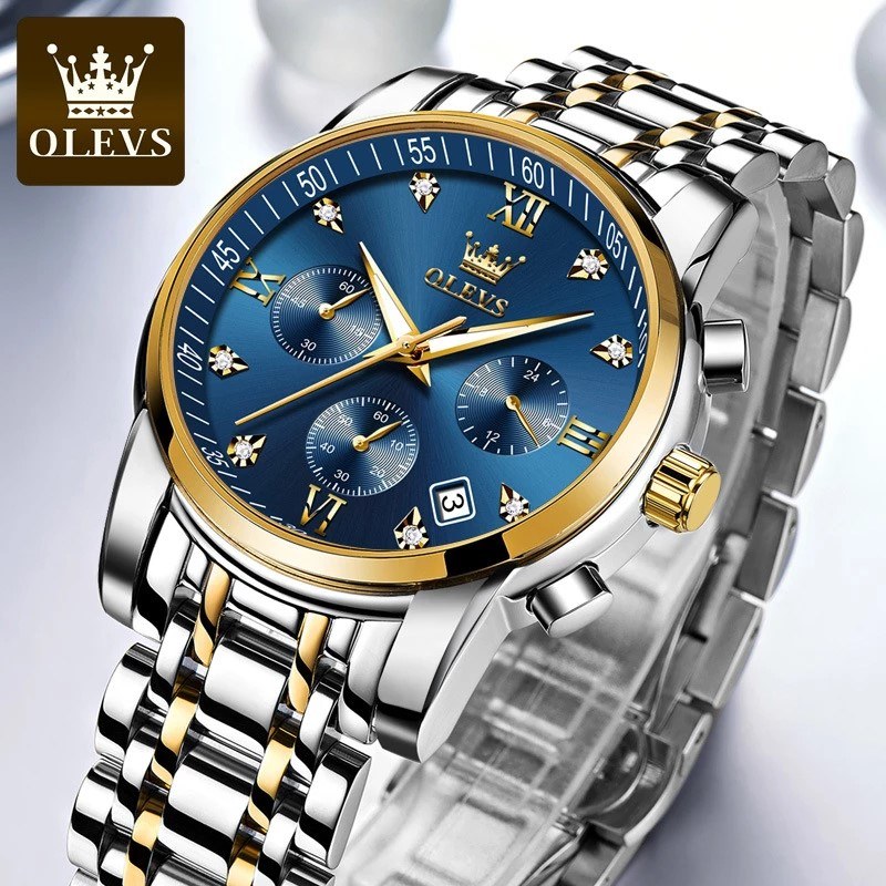 Ole_vs Top Luxury Stainless Steel Analog quartz fashionable watch for men