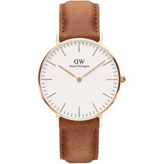 PU Leather Analog Wrist Watch For Men-Brown
