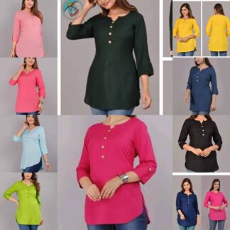 Ladies Qualityful Casual Wear Combo Sleeves Solid tops for Female’s Wear