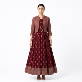 Stylish exclusive designed Gown long kurti one pcs women Cotton Material Womens Stylish and Comfortable Everyday Wear