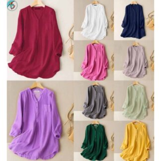 Street Style Staple: Women’s Casual V-Neck Long Sleeve Tunic