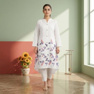 Stylish Printed Womens Readymade One Piece Kurti Fashionable Casual Daily Wear Comfortable Kurti