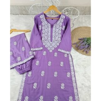 Premium Women's Linen Embroidery Ready Made Piece Shalwar Kameez Stylish Kurti Set