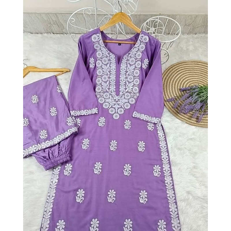 Premium Women's Linen Embroidery Ready Made Piece Shalwar Kameez Stylish Kurti Set