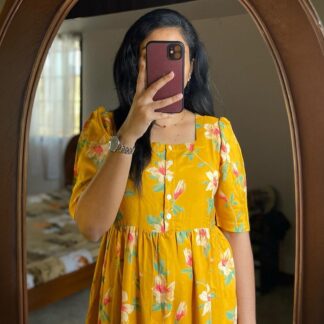 Linen 1 Piece Kurti Kameez Dress Women Girls Trendy Stylish Comfortable Daily Wear Fabric